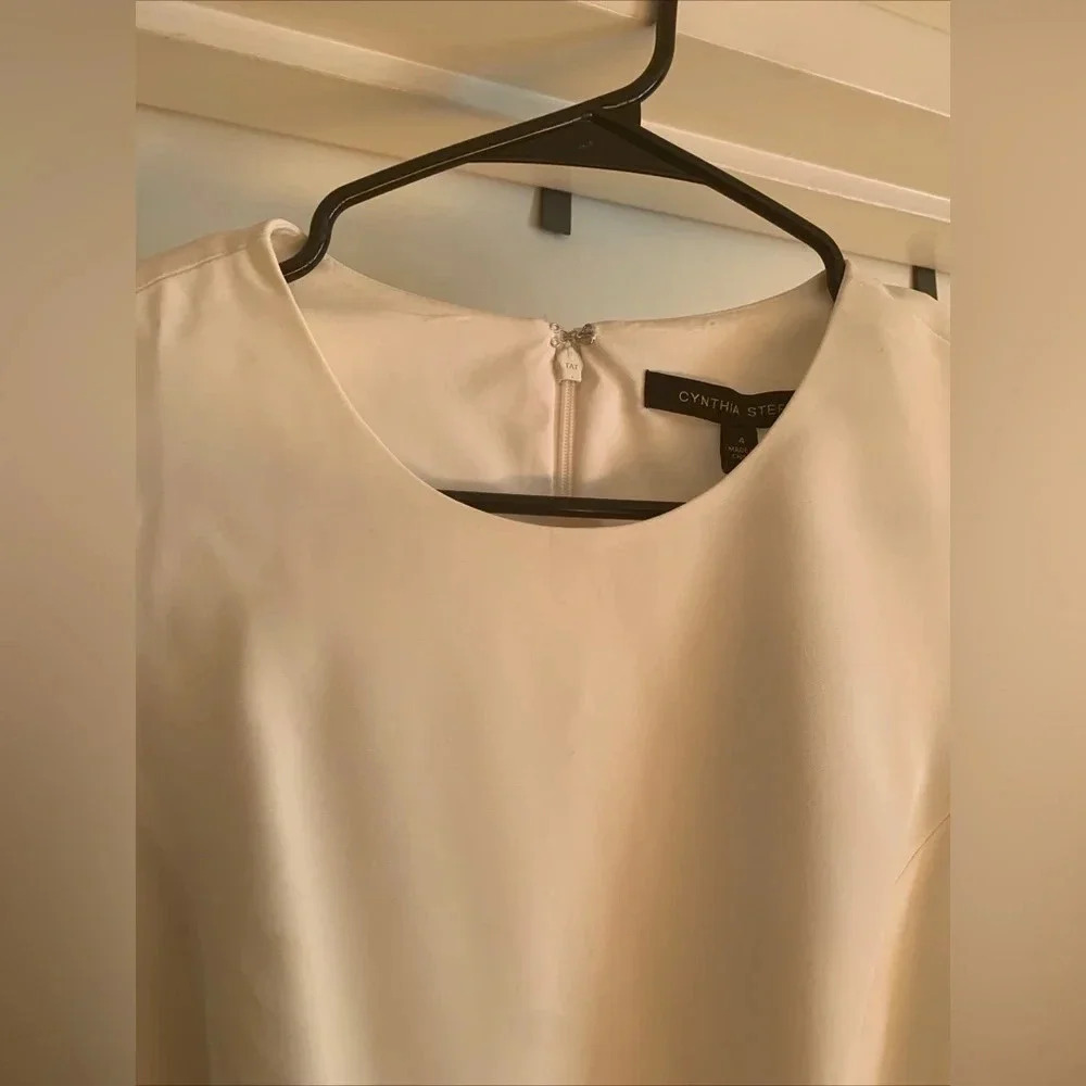Cynthia Steffe Eden Sleeveless Cream Pleated Maxi‎ Gown Size 4 - NWT - Picture 10 of 16